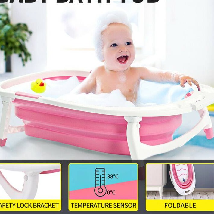 Bañera para bebé plegable con patas antideslizantes